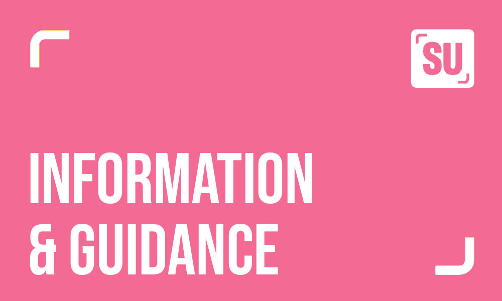 Online guides from the Student Advice Service, covering: Academic Life, Anti-Racism, Exams &amp; Assessments, Accommodation, Finance, Equality, Diversity &amp; Inclusion, and Wellbeing.