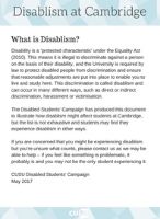 Disablism at Cambridge report