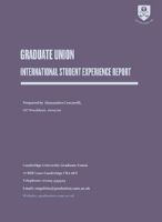 International Student Experience report